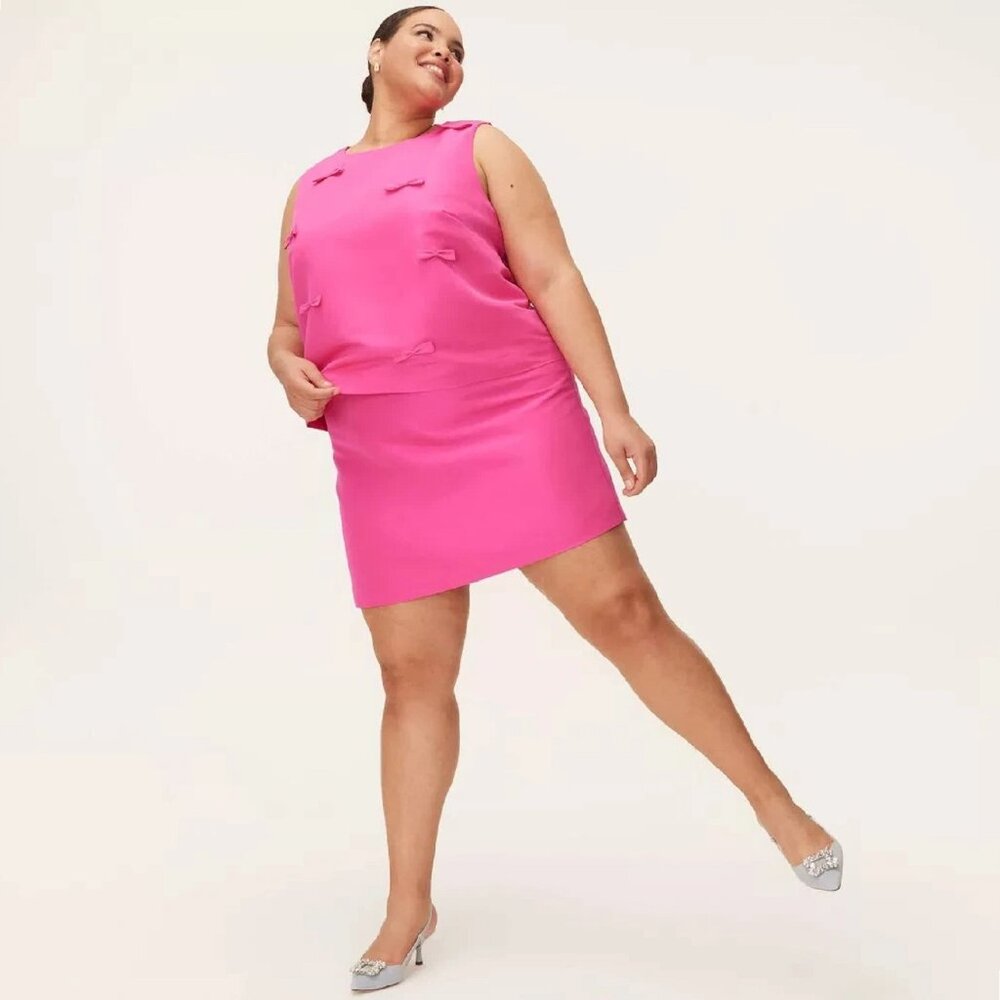 new Size 30 PINK SKIRT Kate spade new york Women's Taffeta Mini